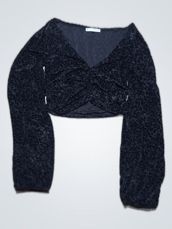 Zara Black Cropped Top
