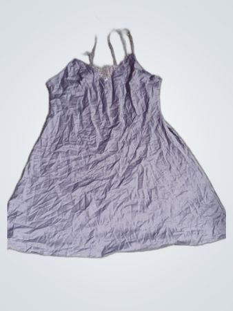Grey Lace Trimmed Chemise