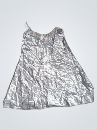 Silver Satin Dress