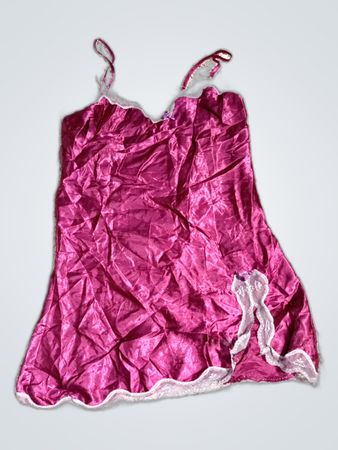 Savvi Pink Satin Chemise
