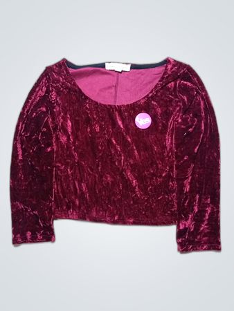 Maroon Velvet Top