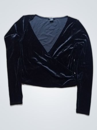 Monkl Black Velvet Top