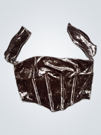 Brown Velvet Corset Top