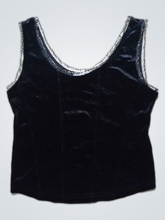 Black Velvet Tank Top