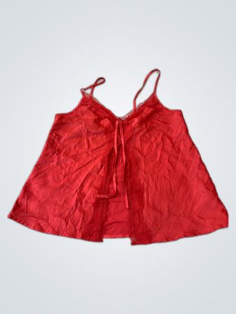 Red Lace-Trimmed Chemise