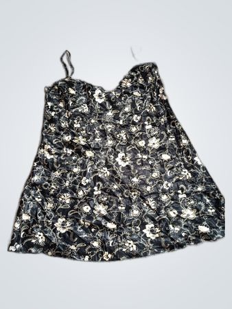 Women's Black Floral Pajama Top