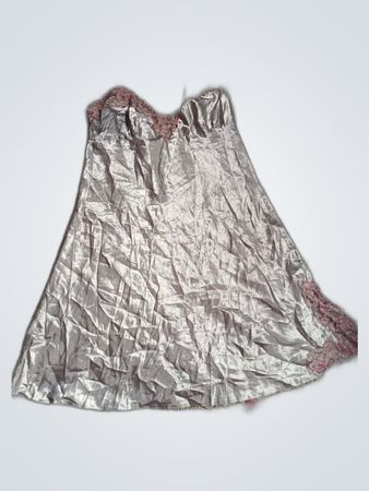 Silver Satin Nightgown