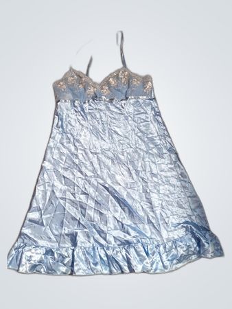 Blue Satin Nightgown
