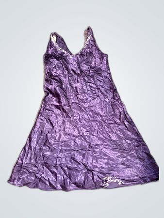 Purple Satin Dress