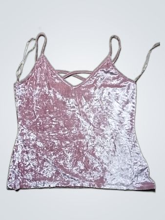 Pink Velvet Cami Top