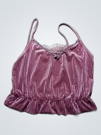 Pink Velvet Cami Top