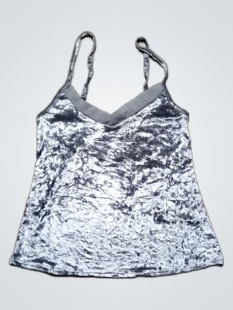Grey Velvet Cami Top