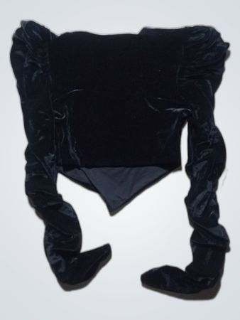 Black Velvet Top with Long Sleeves