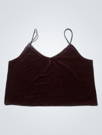 Brown Velvet Cami Top