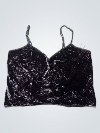 Black Velvet Bra Top