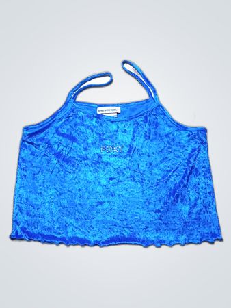 Blue Velvet Crop Top