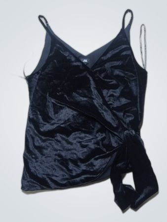River Island Black Velvet Top