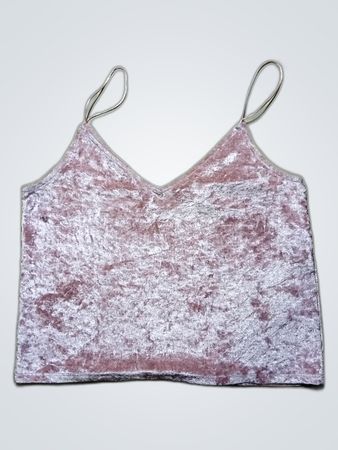 Pink Velvet Cami Top