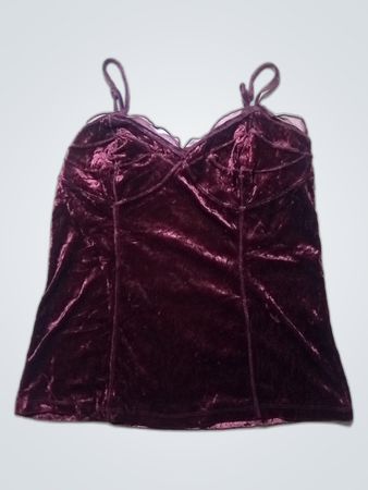 Maroon Velvet Top