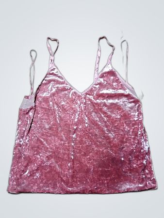 Pink Velvet Camisole Top