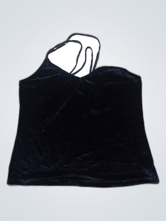 Black Velvet Crop Top
