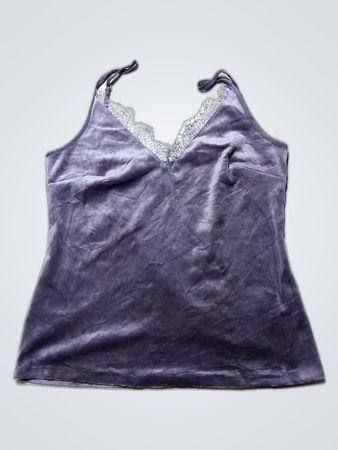 Grey Lace Trim Camisole