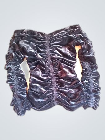 Black Velvet Off-The-Shoulder Top