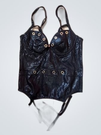 Black Leather Bustier