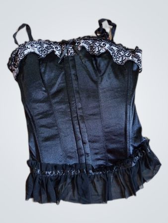 Black Lace Bustier Top