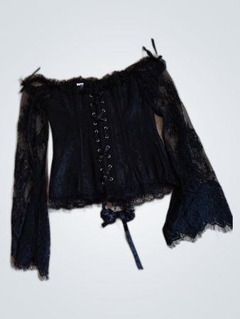 Black Lace Corset Top