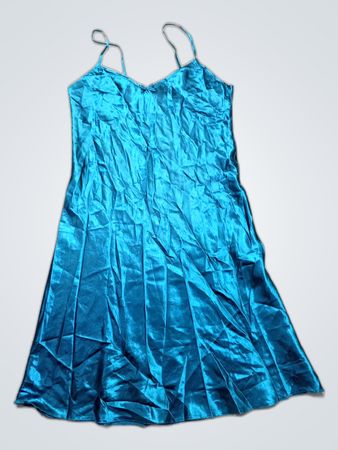 Robe en satin teal