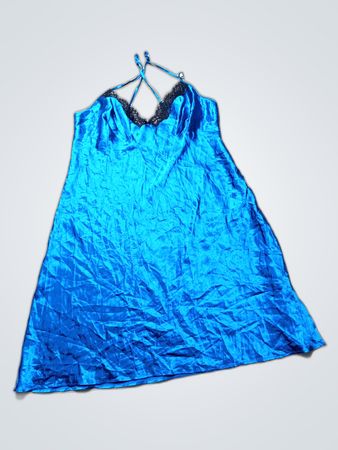 Blue Satin Chemise