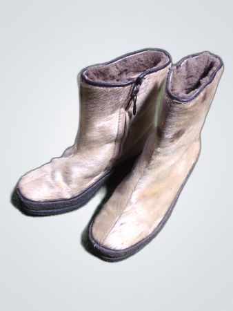 Natur Leder Shearling Ankle Boots