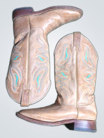 Nocona Tan Leather Cowboy Boots