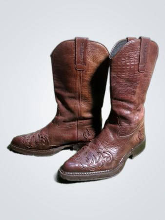 Brown Leather Cowboy Boots