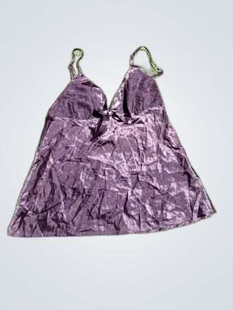 Purple Satin Camisole Top UK 8