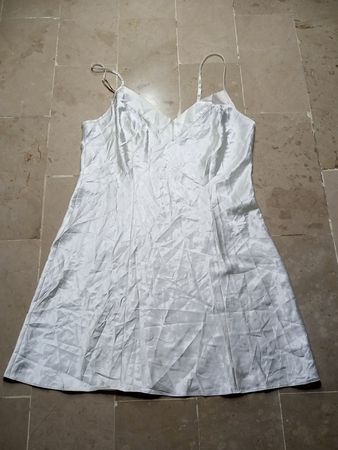 Marks & Spencer White Satin Slip Dress