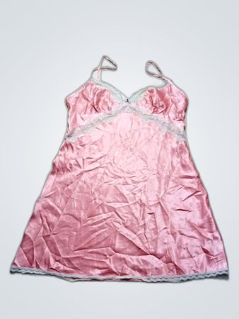 Pregeny Pink Satin Slip Dress