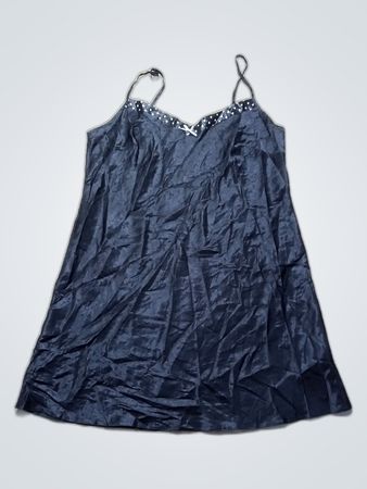 Black Satin Slip Dress