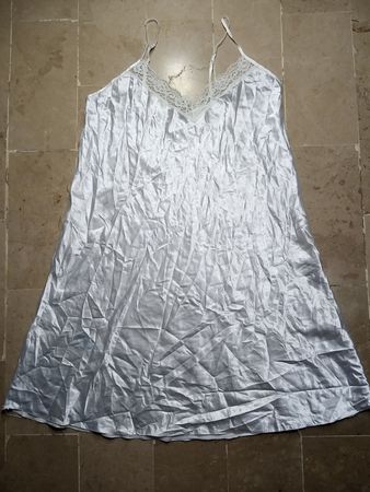White Satin Slip Dress
