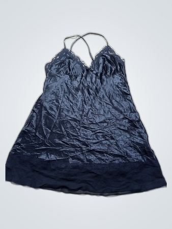 Debenhams Black Lace Trim Slip Dress