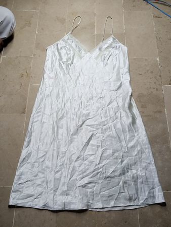 Marks & Spencer White Satin Slip Dress