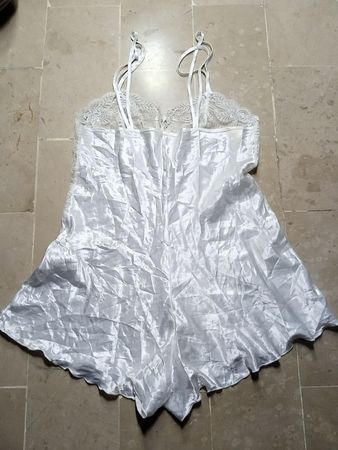 Bally White Satin Slip Dress