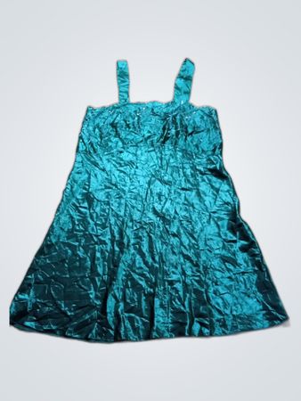 Green Satin Slip Dress