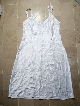 Marks & Spencer White Lace Trim Slip Dress