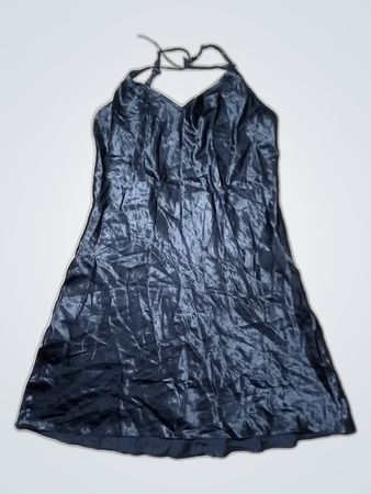 Le Senza Black Satin Slip Dress