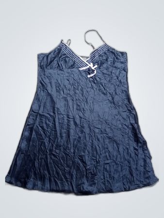 Lover Black Satin Slip Dress