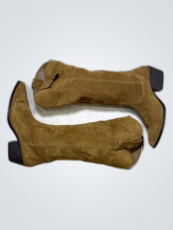 Zara Suede Cowboy Boots