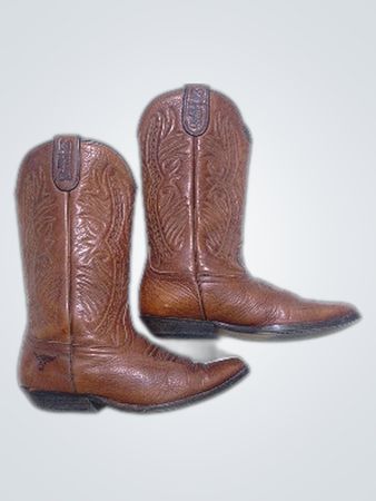 Justin Brown Leather Cowboy Boots