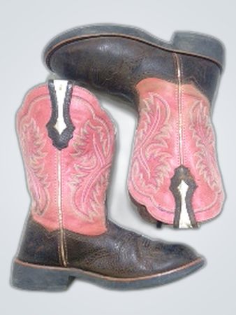 Fat Baby Pink Leather Cowboy Boots